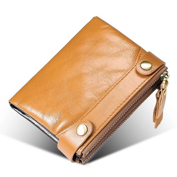 wallets 2021 rfid oil wax leather wallet multi-function men's double buckle zipper casual retro zero 45, Red;black
wallets 2021 rfid oil wax leather wallet multi-function men's double buckle zipper casual retro zero 45, Red;black