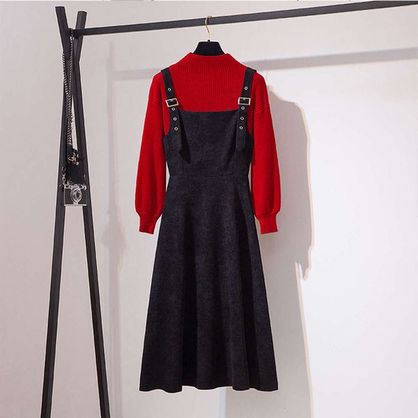 temperament straps two with piece skirt suit of for long female students in autumn and winter hot, Black;gray
temperament straps two with piece skirt suit of for long female students in autumn and winter hot, Black;gray