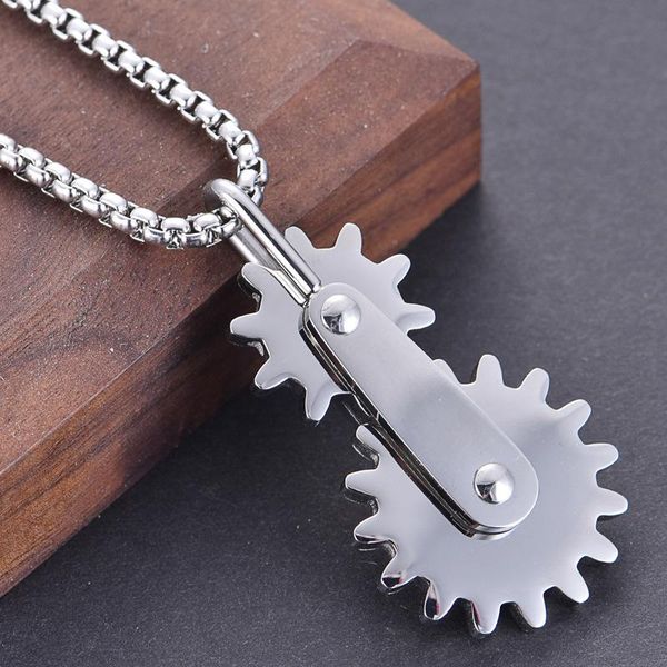 pendant necklaces fashion pendants jewelry stainless steel gear design rotatable men pendants&necklaces cool, Silver
pendant necklaces fashion pendants jewelry stainless steel gear design rotatable men pendants&necklaces cool, Silver