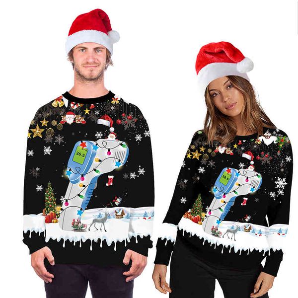 sweater elk snowflake print jumper autumn winter oversized pullovers christmas funny ugly sweaters cloth, Black
sweater elk snowflake print jumper autumn winter oversized pullovers christmas funny ugly sweaters cloth, Black