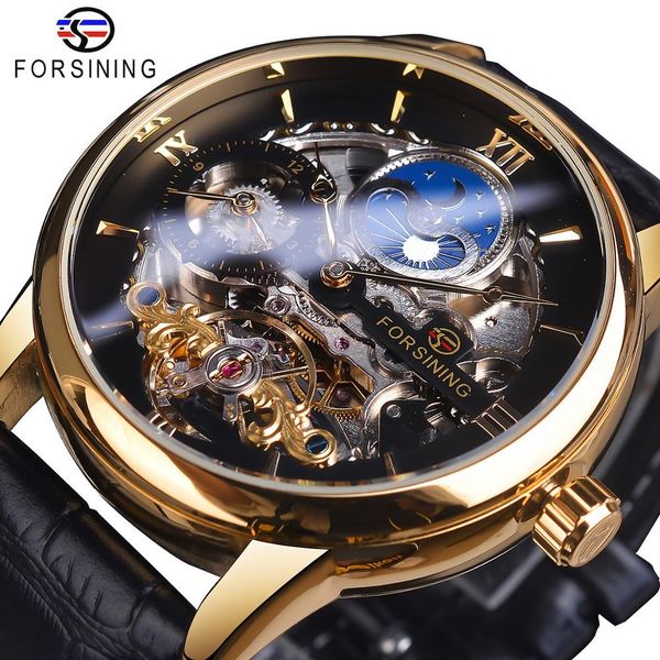 refining skeleton dial dual time zone mechanical clock black gold leather band moon phase tours waterproof automatic, Slivery;brown
refining skeleton dial dual time zone mechanical clock black gold leather band moon phase tours waterproof automatic, Slivery;brown