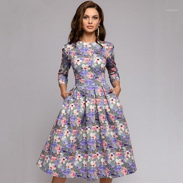 casual dresses women 3/4 sleeve flower print a-line dress tunic summer pleated 2021 robe patineuse elegant party skater, Black;gray
casual dresses women 3/4 sleeve flower print a-line dress tunic summer pleated 2021 robe patineuse elegant party skater, Black;gray