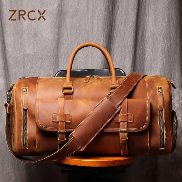 duffel bags zrcx travel business handbag men's first layer leather gym bag genuine for 13inch laptop
duffel bags zrcx travel business handbag men's first layer leather gym bag genuine for 13inch laptop