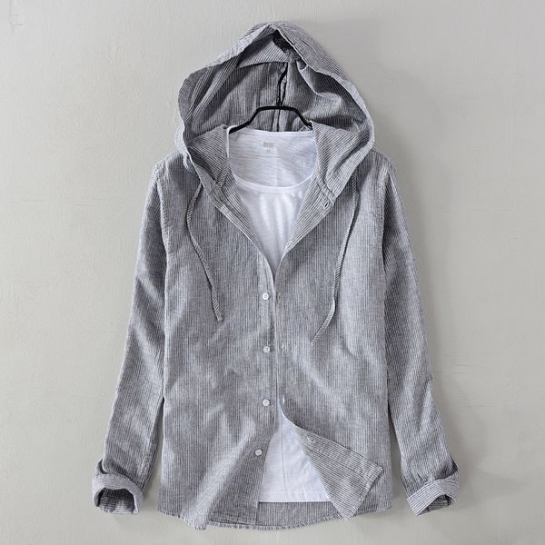 2021 new arrival long sleeve autumn linen men brand fashion hooded shirt mens casual solid gray shirts male overhemd chemise cuog, White
2021 new arrival long sleeve autumn linen men brand fashion hooded shirt mens casual solid gray shirts male overhemd chemise cuog, White
