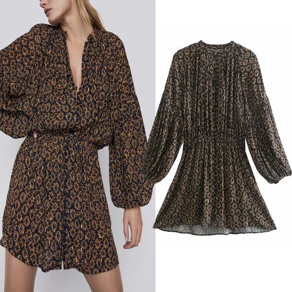 new black 2021 printed short women fashion elastic waist puff long sleeve vintage dress woman button casual dresses o9tt 8cba, Black;gray
new black 2021 printed short women fashion elastic waist puff long sleeve vintage dress woman button casual dresses o9tt 8cba, Black;gray