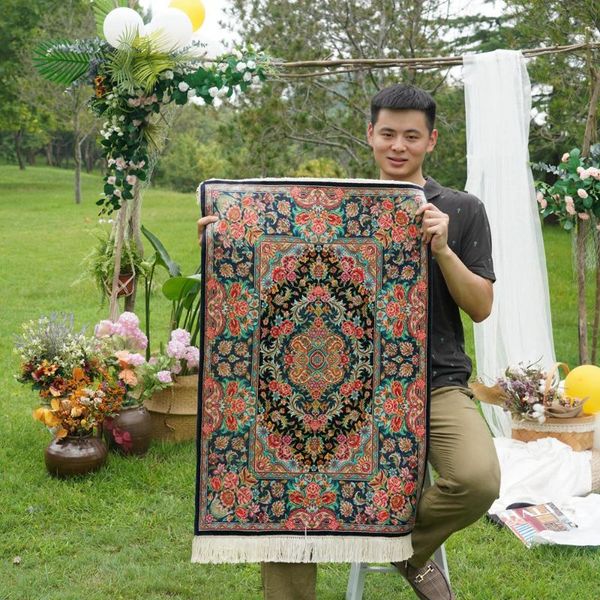 2'x3' blue oriental persian silk area carpet hand knotted exquisite persian rug (zsh001a)
2'x3' blue oriental persian silk area carpet hand knotted exquisite persian rug (zsh001a)