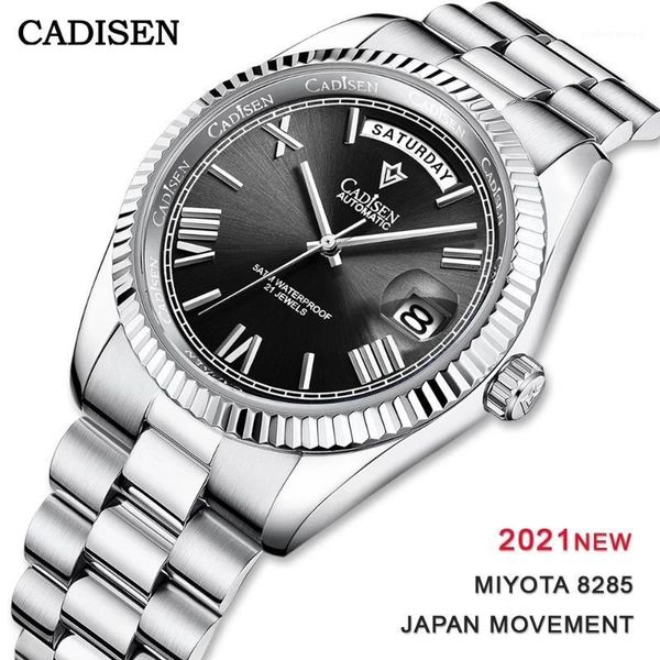 wristwatches day-date cadisen automatic watch men swimming luxury 40mm stainless steel case japan miyota 8285 movement watches, Slivery;brown
wristwatches day-date cadisen automatic watch men swimming luxury 40mm stainless steel case japan miyota 8285 movement watches, Slivery;brown