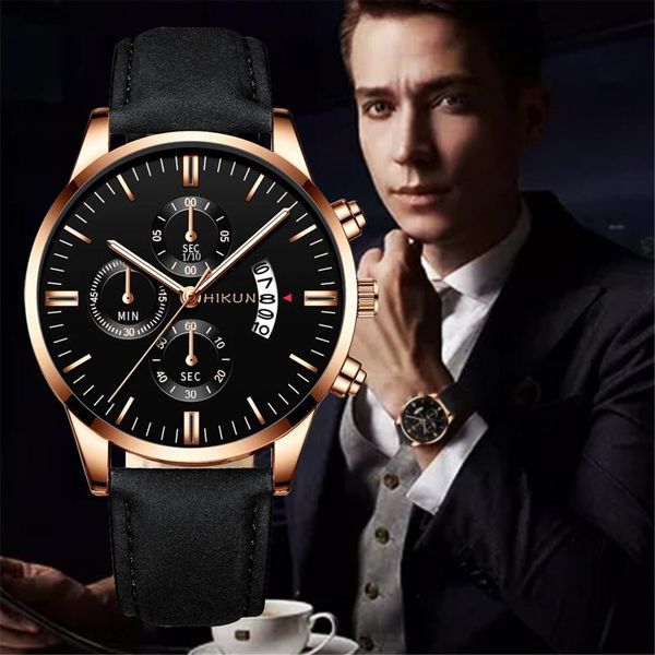 wristwatches men's quartz wristwatch sleek simple dial leather strap band watch masculino business watches relogio, Slivery;brown
wristwatches men's quartz wristwatch sleek simple dial leather strap band watch masculino business watches relogio, Slivery;brown