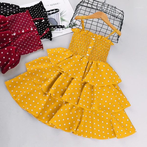 girl's dresses 2021 summer sling polka dot print fashion dress girl ruffle cake princess birthday party communion seaside holiday costu, Red;yellow
girl's dresses 2021 summer sling polka dot print fashion dress girl ruffle cake princess birthday party communion seaside holiday costu, Red;yellow