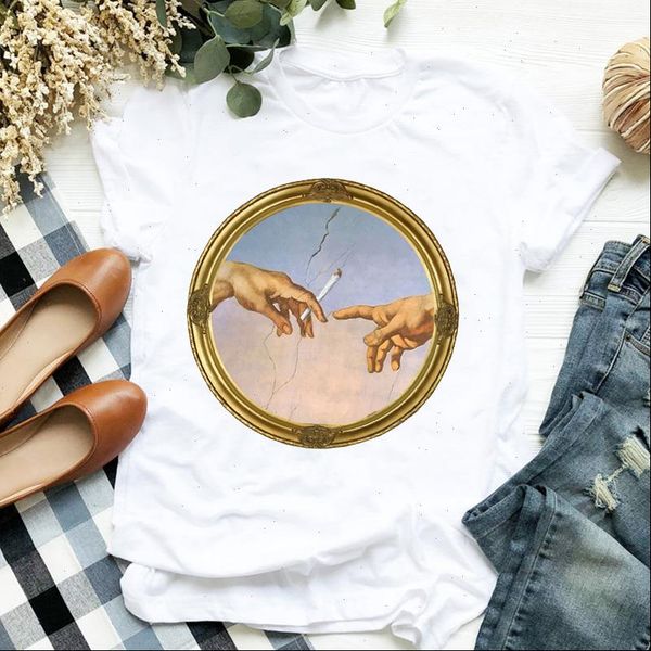 women lady hand fashion aesthetic vintage 90s cute print ladies t tee womens shirt clothes tshirt female graphic t shirt, White
women lady hand fashion aesthetic vintage 90s cute print ladies t tee womens shirt clothes tshirt female graphic t shirt, White