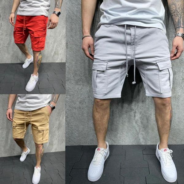 men's shorts prowow summer multi-pocket overalls outdoor running fitness sports five-point pants tether casual, White;black
men's shorts prowow summer multi-pocket overalls outdoor running fitness sports five-point pants tether casual, White;black
