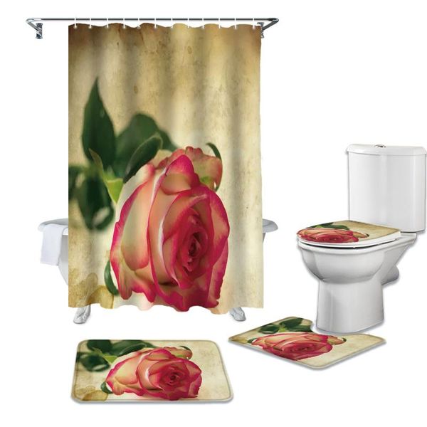 valentine's day rose pink flower waterproof bathroom curtain durable shower curtains set rugs toilet lid cover bath mat
valentine's day rose pink flower waterproof bathroom curtain durable shower curtains set rugs toilet lid cover bath mat