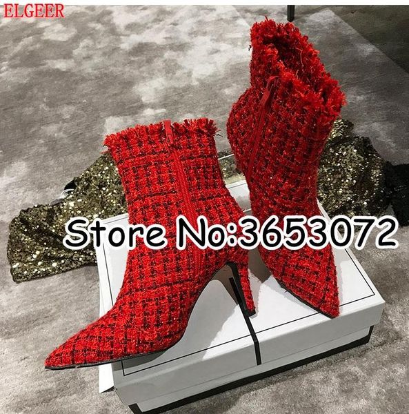 boots winter autumn red black socks lady ankle booties pointed toe fashion high heels shoes knitting short pumps
boots winter autumn red black socks lady ankle booties pointed toe fashion high heels shoes knitting short pumps