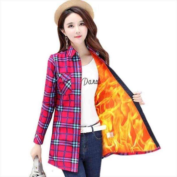 women autumn winter warm blouses long shirt blusa camisa femininas cotton long-sleeve thick velvet plaid shirt flannel xxxl, White
women autumn winter warm blouses long shirt blusa camisa femininas cotton long-sleeve thick velvet plaid shirt flannel xxxl, White