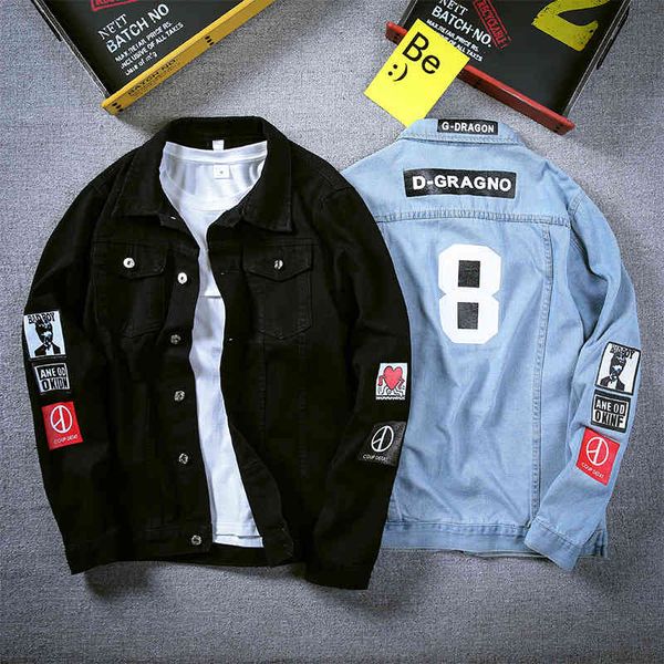 men's jackets autumn winter 2021 fashion cotton students denim jacket men's trend korean printed casual cowboy teenagers clothing, Black;brown
men's jackets autumn winter 2021 fashion cotton students denim jacket men's trend korean printed casual cowboy teenagers clothing, Black;brown