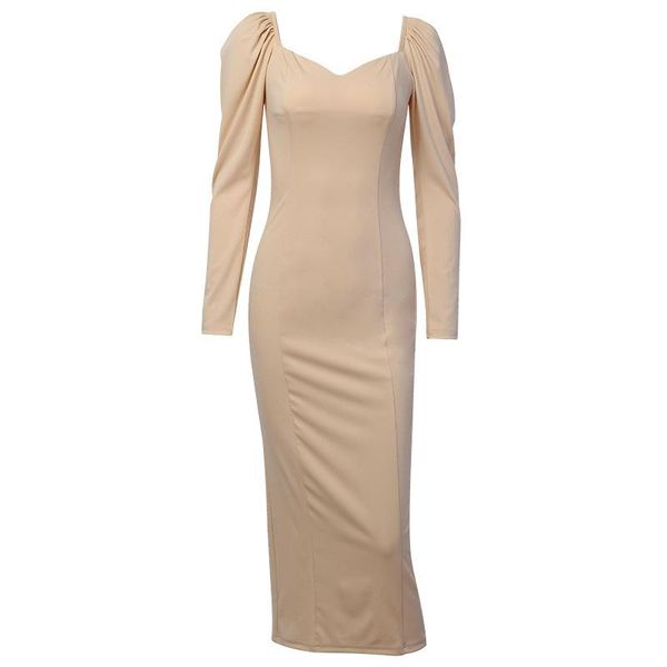 casual dresses spring and autumn simple solid color fashion hip long sleeve female slim temperament commuting square collar dress, Black;gray
casual dresses spring and autumn simple solid color fashion hip long sleeve female slim temperament commuting square collar dress, Black;gray