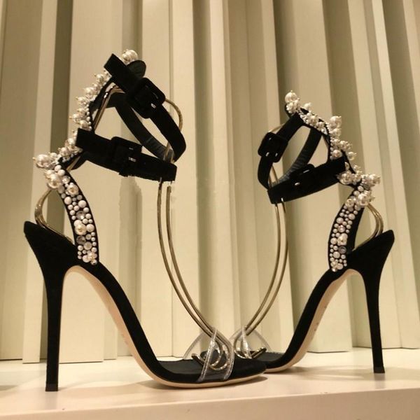 sandals summer beauty back pearl crossed strap pvc open toe beads ankle thin heel shoes gladiator party, Black
sandals summer beauty back pearl crossed strap pvc open toe beads ankle thin heel shoes gladiator party, Black