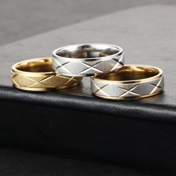 cluster rings 6mm classic stainless steel for men male gold silver color carve matte finger ring engagement wedding bands casual jewelry, Golden;silver
cluster rings 6mm classic stainless steel for men male gold silver color carve matte finger ring engagement wedding bands casual jewelry, Golden;silver