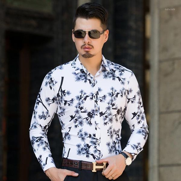 male fashion autumn printed lapel shirt men's large size shirts leisure long sleeve high-quality floral color cotton slim casual, White;black
male fashion autumn printed lapel shirt men's large size shirts leisure long sleeve high-quality floral color cotton slim casual, White;black