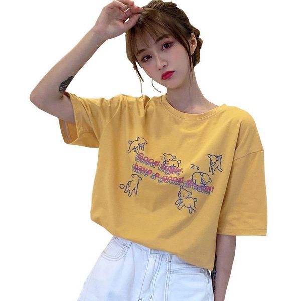 women's t-shirt cartoon cute sheep women t shirt harajuku aesthetic short sleeve kawaii korean style ulzzang loose cotton egirl graphic, White
women's t-shirt cartoon cute sheep women t shirt harajuku aesthetic short sleeve kawaii korean style ulzzang loose cotton egirl graphic, White