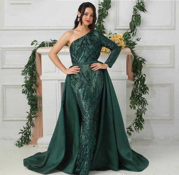 2021 hunter green evening dresses sequins applique sheath formal long prom gowns single long sleeves overskirt runway party dress wjh456, Black;red
2021 hunter green evening dresses sequins applique sheath formal long prom gowns single long sleeves overskirt runway party dress wjh456, Black;red