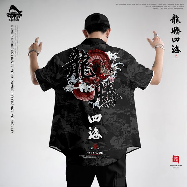 couple hawaiian hip hop streetwear dragon printing shirts camisa masculina short sleeve holiday beach shirt oversize 6xl, Red
couple hawaiian hip hop streetwear dragon printing shirts camisa masculina short sleeve holiday beach shirt oversize 6xl, Red