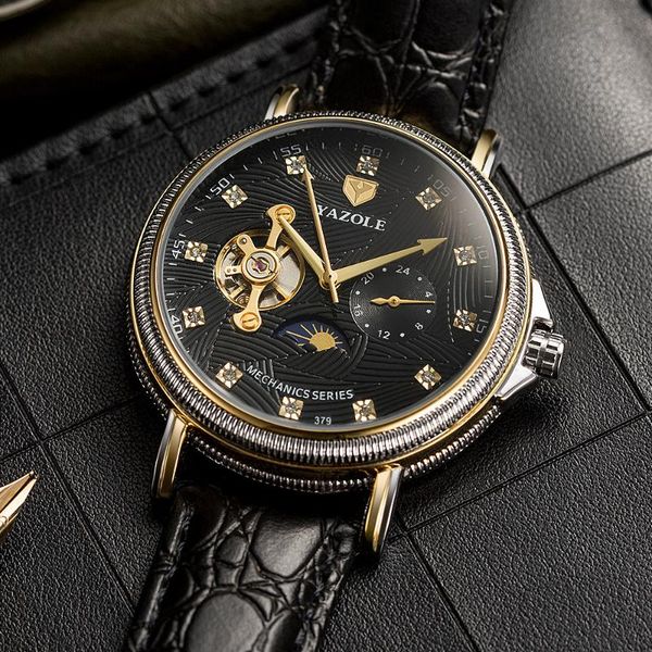 wristwatches men's military sports watch mechanical day night clock casual leather relogio masculino, Slivery;brown
wristwatches men's military sports watch mechanical day night clock casual leather relogio masculino, Slivery;brown