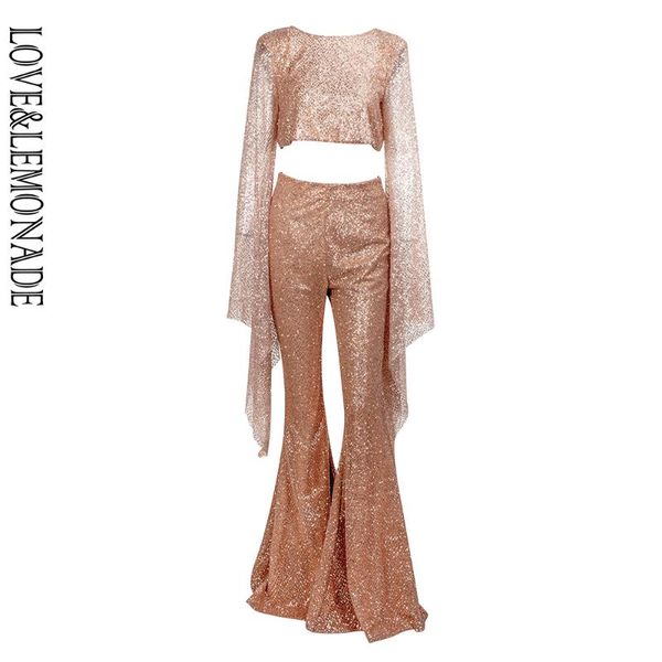 women's jumpsuits & rompers love&lemonade rose gold cut out open back trumpet shape glitter glue bead material long sleeve jumpsuit lm8, Black;white
women's jumpsuits & rompers love&lemonade rose gold cut out open back trumpet shape glitter glue bead material long sleeve jumpsuit lm8, Black;white