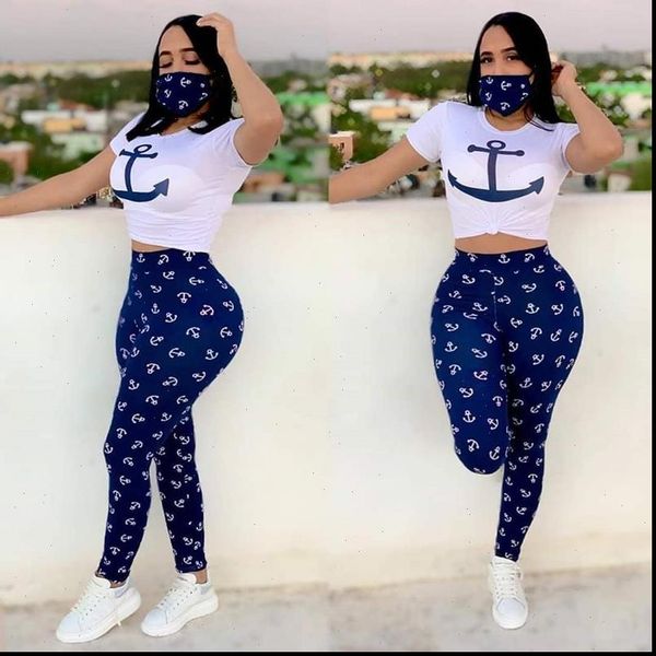 t shirt mask three womens pants piece set summer short sleeve o neck and print trousers leggings casual, White
t shirt mask three womens pants piece set summer short sleeve o neck and print trousers leggings casual, White