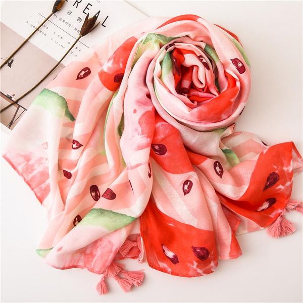 scarves fashion lovely watermelon fruit print shawl tassel viscose hijab scarf bandana women soft wrap bufandas invierno mujer, Blue;gray
scarves fashion lovely watermelon fruit print shawl tassel viscose hijab scarf bandana women soft wrap bufandas invierno mujer, Blue;gray