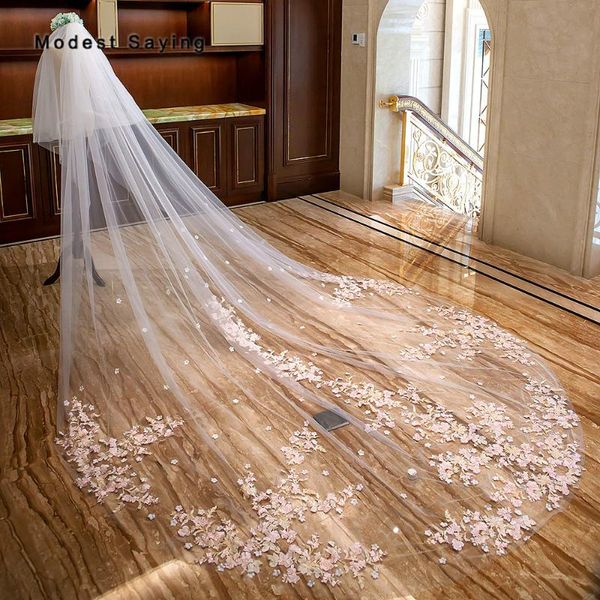 bridal veils elegant ivory 2 layers 3.5m wedding 2021 with comb church cathedral pink applique flowers, Black
bridal veils elegant ivory 2 layers 3.5m wedding 2021 with comb church cathedral pink applique flowers, Black