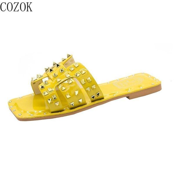 women's slippers solid color casual fashion all-match personality vamp design willow nails embellish trendy women's shoes, Black
women's slippers solid color casual fashion all-match personality vamp design willow nails embellish trendy women's shoes, Black
