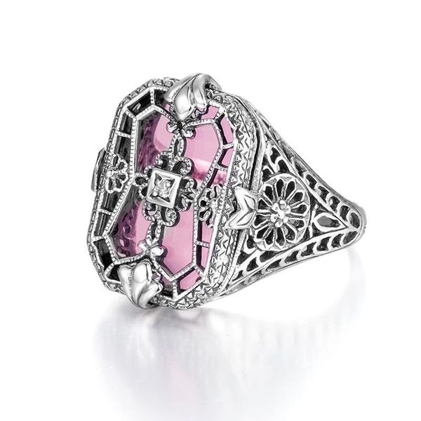 cluster rings 100% real 925 sterling silver pink crystal gemstone carved glass ring wedding party jewlery for women, Golden;silver
cluster rings 100% real 925 sterling silver pink crystal gemstone carved glass ring wedding party jewlery for women, Golden;silver