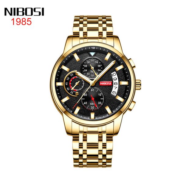 11 style nibosi foreign trade style watch men waterproof luminous multi-function quartz watch student watch 44mm gold shell black dail, Slivery;brown
11 style nibosi foreign trade style watch men waterproof luminous multi-function quartz watch student watch 44mm gold shell black dail, Slivery;brown