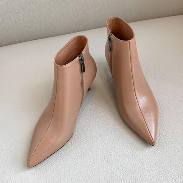 boots white black leather ankle pointy toe zipper shoes women's autumn formal short
boots white black leather ankle pointy toe zipper shoes women's autumn formal short