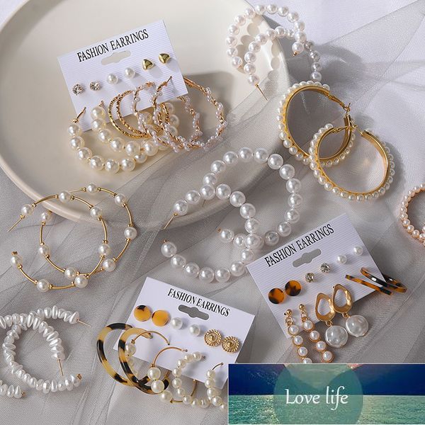 new fashion pearl dangle drop korean earrings for women statement geometric big round pearl hoop earrings fashion jewelry  factory price exp, Silver
new fashion pearl dangle drop korean earrings for women statement geometric big round pearl hoop earrings fashion jewelry  factory price exp, Silver