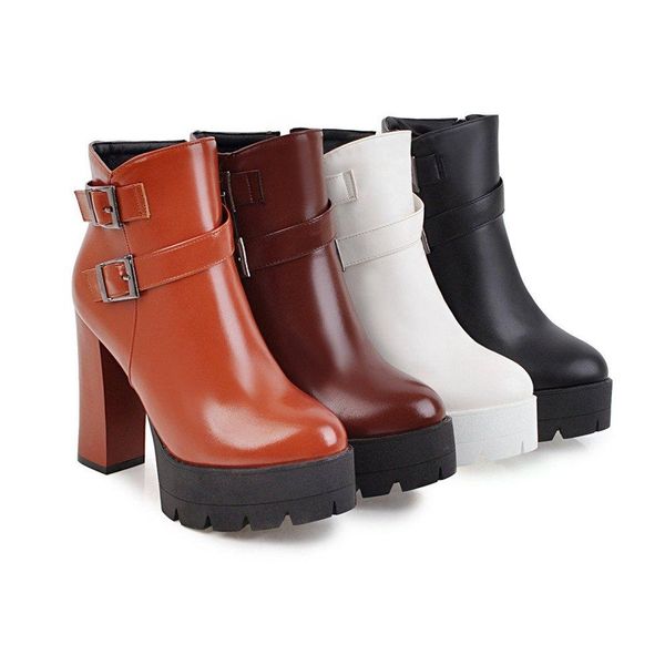 doratasia 34 43 fashion belt buckle ladies high heels platform boots women zip party office ankle boot shoes woman, Black
doratasia 34 43 fashion belt buckle ladies high heels platform boots women zip party office ankle boot shoes woman, Black