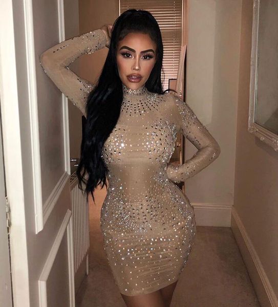 2021 new long sleeve mesh sequins brown women winter designer fashion party vestido 0p54, Black;gray
2021 new long sleeve mesh sequins brown women winter designer fashion party vestido 0p54, Black;gray