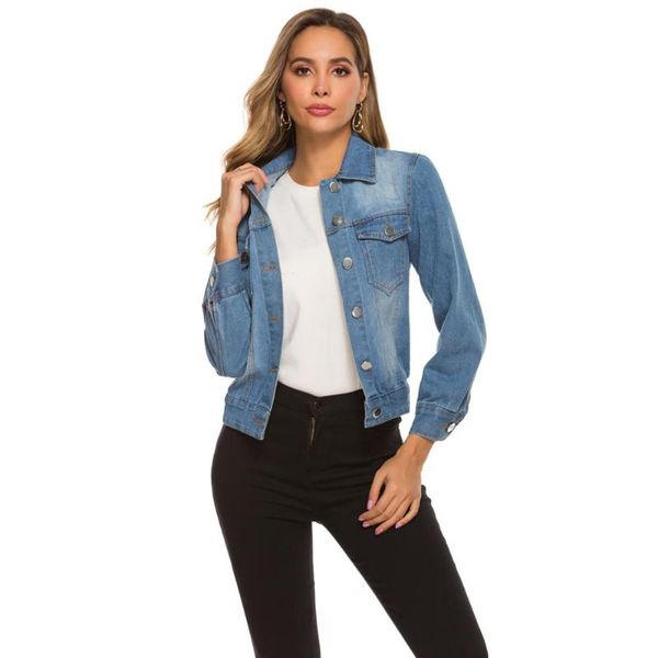 

women's jackets arrival autumn women plus size 3xl long basical jeans jacket coat bleach full sleeves single breast slim denim, Black;brown