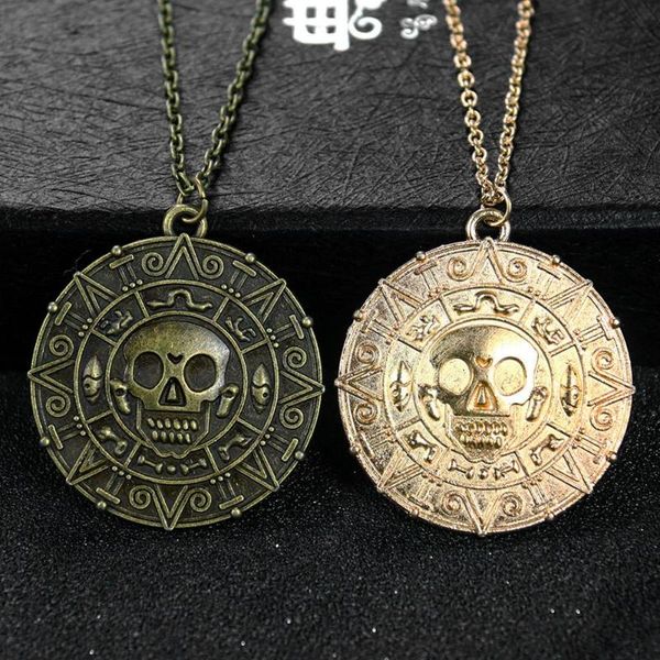 pendant necklaces 1pcs gold movie necklace aztec coin vintage captain jack sparrow medallion skull men, Silver
pendant necklaces 1pcs gold movie necklace aztec coin vintage captain jack sparrow medallion skull men, Silver