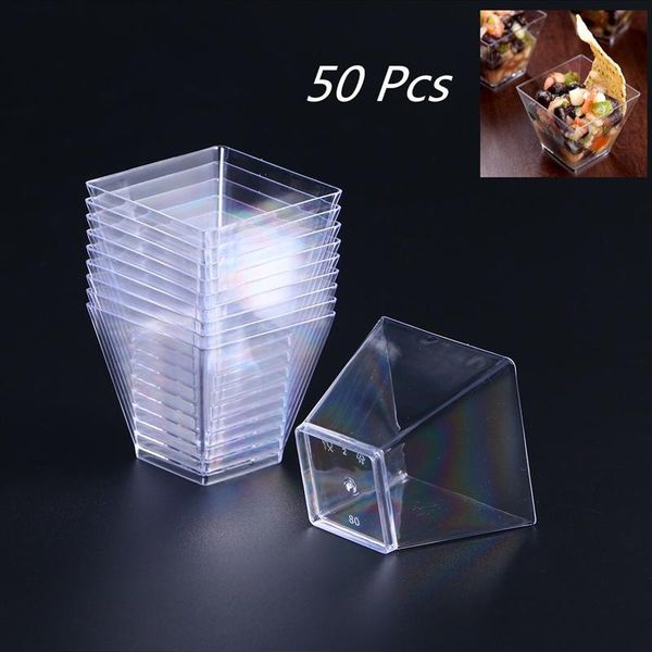 disposable cups & straws 40/50pcs 60ml dessert plastic portion transparent trapezoidal container for jelly yogurt mousses
disposable cups & straws 40/50pcs 60ml dessert plastic portion transparent trapezoidal container for jelly yogurt mousses