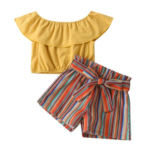 clothing sets kids baby girls summer sleeveless ruched solid t-shirts striped belt short pants toddler children clothes 2pcs 18m-6y, White
clothing sets kids baby girls summer sleeveless ruched solid t-shirts striped belt short pants toddler children clothes 2pcs 18m-6y, White