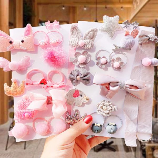1 set girls cute solid cartoon bow hair clip elastic hair bands ponytail holder headband sweet fashion accessories, Slivery;white
1 set girls cute solid cartoon bow hair clip elastic hair bands ponytail holder headband sweet fashion accessories, Slivery;white