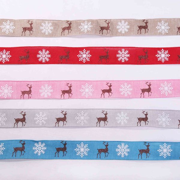 10 meter long deer snowflake red blue printed tree decorative christmas imitation linen ribbon
10 meter long deer snowflake red blue printed tree decorative christmas imitation linen ribbon