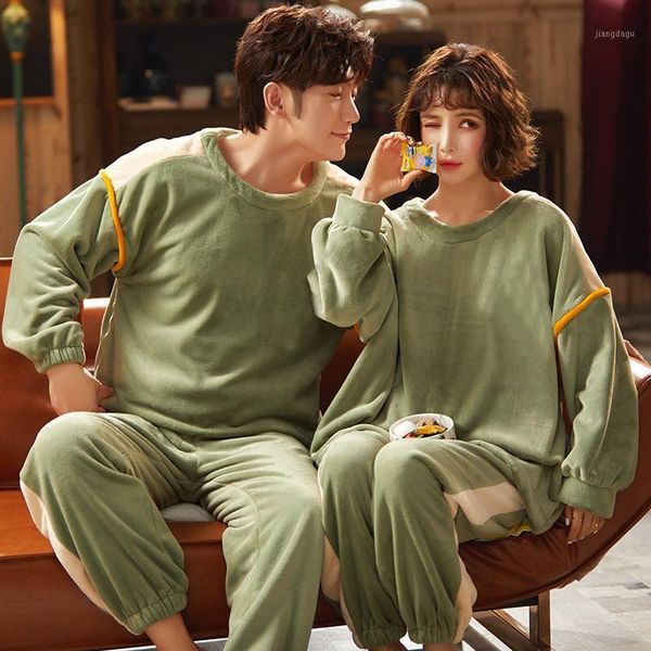 men's sleepwear avocado green flannel thicken winter couple pajamas set men o-neck casual long sleeve warm cartoon patchwork home wear, Black;brown
men's sleepwear avocado green flannel thicken winter couple pajamas set men o-neck casual long sleeve warm cartoon patchwork home wear, Black;brown