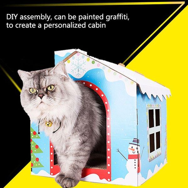 cat toys pet corrugated paper toy house scratch-resistant kitty folding funny cage sleeping playing ground
cat toys pet corrugated paper toy house scratch-resistant kitty folding funny cage sleeping playing ground