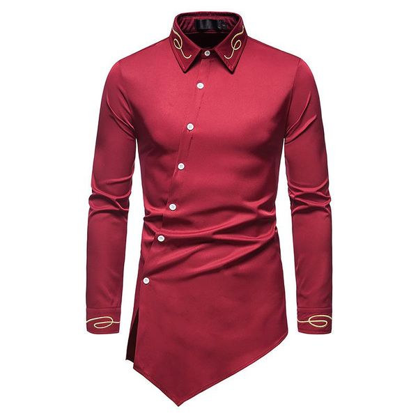 men's casual shirts spring 2021 shirt men, vintage court style embroidered shirt, asymmetrical long-sleeved solid color, White;black
men's casual shirts spring 2021 shirt men, vintage court style embroidered shirt, asymmetrical long-sleeved solid color, White;black