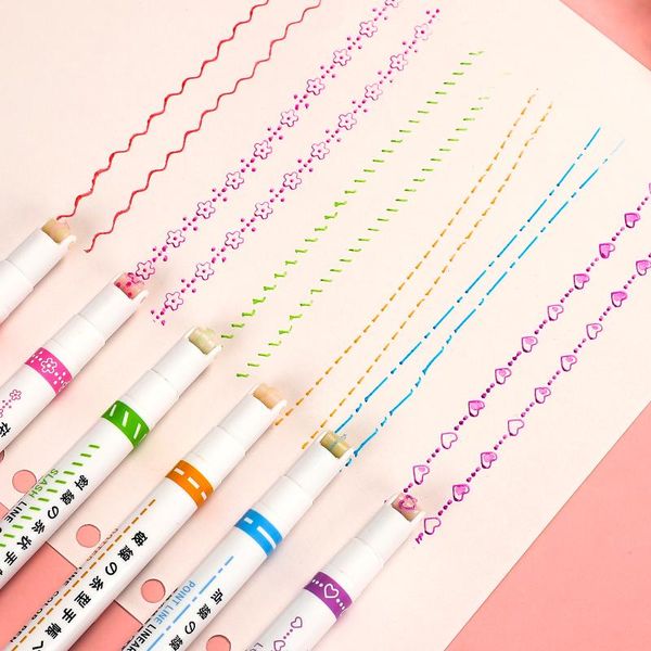 highlighters jianwu 6pcs/set quick-drying colorful curve cute pattern hand account fluorescent pen creative markers stationery, Black;red
highlighters jianwu 6pcs/set quick-drying colorful curve cute pattern hand account fluorescent pen creative markers stationery, Black;red