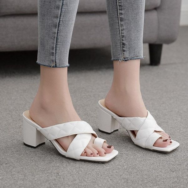 slippers deat 2021 summer fashion casual solid color outside square toe simple medium thick heel women se676, Black
slippers deat 2021 summer fashion casual solid color outside square toe simple medium thick heel women se676, Black
