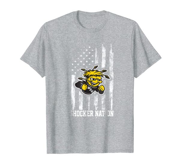 wichita state shockers nation t-shirt - apparel, White;black 
wichita state shockers nation t-shirt - apparel, White;black